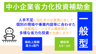 中小企業省力化投資補助金(一般型)の公募要領公開